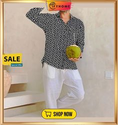 Men's Shirt Polka Dot Graphic Prints Turndown Black Street Casual Long Sleeve Button-down Print Clothing Apparel Tropical Fashion Streetwear Designer Casual Polka Dot Button-up Shirt, Casual Polka Dot Shirt For Summer, Casual Polka Dot Shirt, Tropical Fashion, Shirt Fits, Fashion Streetwear, Beach Town, Polka Dot Pattern, Clothing Apparel