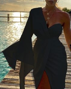 Irregular Sexy Split Long Sleeve Dress sold by woosus on Storenvy