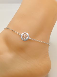 Feminine 925 silver anklet sent with a box New 925 silver Hallmarked 925 Length 22 to 24cm tree of life pendant spring ring White Gold Tree Of Life Jewelry As Gift, Sterling Silver Tree Of Life Jewelry, Silver Anklet, Ankle Chain, Silver Anklets, Tree Of Life Pendant, Anklet Jewelry, Body Jewellery, Spring Rings