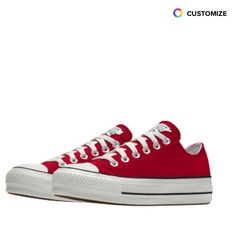 New With Box Chuck Taylor All Star Lift Platform Size 7 All Star Lugged, Red Chucks, Platform Tennis Shoes, High Top Chucks, Converse Platform, Converse Red, Converse Low Tops, Red Platform, Converse Trainers