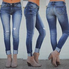 Cropped Elastic Slim Ripped Jeans Jeans For 2023, Womens Trouser Jeans, Plus Size Cargo Pants, Breaking In, Jeans Outfit Casual, Comfortable Jeans, Outfit Jeans, Dark Denim Jeans, Flat Tummy