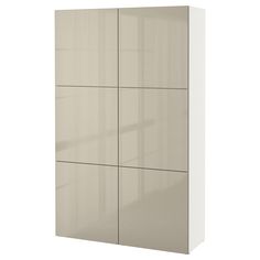 a white cabinet with four doors on each side