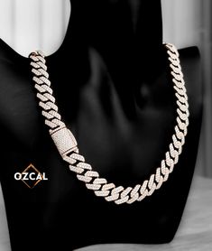 Lab grown diamond choker, Cuban link bracelet, Iced out chain, Hip Hop Jewelry Welcome to OZCAL Jewelry! ✦ Our new Unisex 6-25mm 18K Rose Gold Plated Solid 925 Sterling Silver VVS Moissanite cuban link chains and bracelets ✦ Materials: VVS1 D Color Moissanite, 925 Sterling silver Rhodium and 18k Gold plated Finish: Rose Gold Width: 6-25mm (Any custom length/width is accepted*) ✸ Solid 925 Sterling silver ✸ Easy pass the Diamond tester ✸ 18K 5-Layer Real gold plating, up to 0.38um ✸ VVS1 Clarity White Iced Out Chain Link Jewelry, Iced Out White Chain Link Jewelry, Fine Jewelry Cuban Link With Adjustable Chain, Fine Jewelry With Adjustable Cuban Link Chain, White Cuban Link Necklace In Cubic Zirconia, White Cuban Link Necklace With Cubic Zirconia, White Gold Iced Out Cuban Link Jewelry, White Gold Iced-out Cuban Link Jewelry, Iced Out White Gold Cuban Link Jewelry