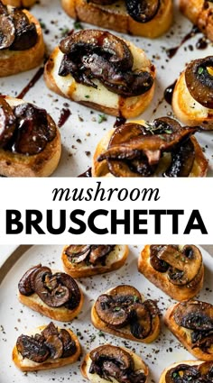 mushroom bruschetta is an easy appetizer that's ready in under 30 minutes