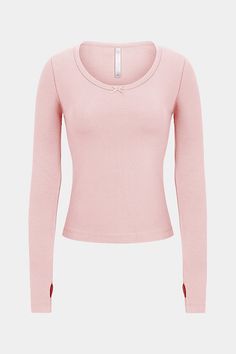 Our long sleeve lounge top is designed to keep you comfy and cozy wether you're wearing your set at home or styling it with jeans for a casual going out look. Each sleeve is extra long and features thumb holes for a cozy 90s grunge look but with the delicate, dainty details of the cream ballet ribbon at center front. Our signature soft, cotton is breathable and pre-washed for your comfort. Each long sleeve is slightly fitted, falls at the waist, and finished with high quality, flat laying seams. Our cotton basic collection is made in small batches by our family run factory in Los Angeles, CA. Our highly skilled sewers receive fair wages to make your garments. Content + Care 95% cotton, 5% spandex All cotton basics are pre-shrunk however to ensure a long life we recommend washing this garme Long Sleeve Tops Aesthetic, Ballet Ribbon, Rat Boi, Long Sleeve Shirt Outfits, Crisis Core, Outfit Pieces, Xmas 2024, Pink Long Sleeve Shirt, Lounge Top