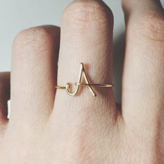 Custom Initial ring letter ring/gold/silver/knuckle ring midi ring/stack ring/wire ring/personalized Rings Amazon, Jewellery Designing, Jewellery Organizer, Bijoux Fil Aluminium, Ring Wire, Hawaiian Jewelry, Knuckle Ring, Letter Ring, Stack Ring