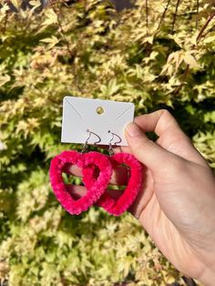 Cute little fluffy heart earrings absolutely perfect for festivals or parties😍 Made with a hypoallergenic hook Trendy Handmade Heart Earrings For Valentine's Day, Playful Heart-shaped Earrings For Parties, Playful Heart-shaped Party Earrings, Playful Heart Shaped Party Earrings, Cute Heart Earrings For Valentine's Day Party, Fun Heart-shaped Earrings For Valentine's Day, Playful Handmade Heart Earrings For Valentine's Day, Heart Earrings, Jewelry Earrings Dangle