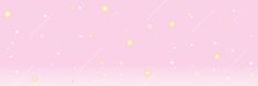 pink and gold stars are falling from the sky in front of a light pink background