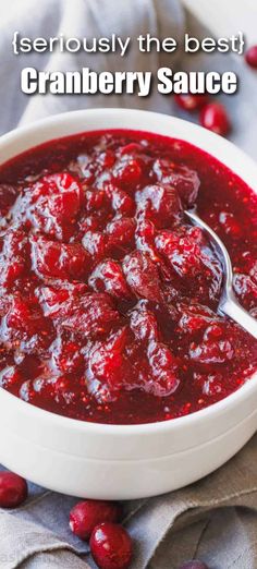 If you are looking for a go-to cranberry sauce, this is it! Plus, you can change it up in so many different ways and make it your own. Homemade Cranberry Sauce is an iconic Thanksgiving side dish made with just 3 ingredients. You can sweeten it with sugar or use a natural sweetener like honey or maple syrup (our favorite!). The sweet and tangy flavors pair perfectly with savory turkey. Triple Cranberry Sauce, All Recipes Cranberry Sauce, Best Ever Cranberry Sauce Recipe, Easy Homemade Cranberry Sauce Recipe, Basic Cranberry Sauce Recipes, Cranbury Sauce Recipe, Healthy Homemade Cranberry Sauce, Holiday Cranberry Sauce, Best Homemade Cranberry Sauce Recipe