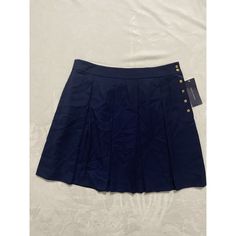 Tommy Hilfiger Ladies Peacoat Pleated Skirt Color: Blue Size: 8 See Photos For Measurements New With Tags Fitted Tommy Hilfiger Bottoms For Fall, Tommy Hilfiger Fitted Bottoms For Fall, Tommy Hilfiger Lined Skirt For Spring, Spring Tommy Hilfiger Lined Skirt, Fitted Tommy Hilfiger Skirt, Tommy Hilfiger Fitted Skirt, Navy Pleated Skort, Tommy Hilfiger Mini Skirt For Spring, Tommy Hilfiger Spring Mini Skirt