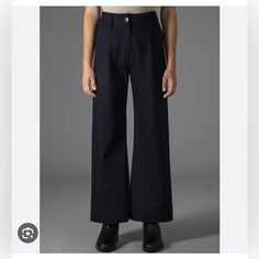 Grei New York Bnwot Navy Cotton Twill Pleated Cropped Pants M Fits A Us 6 Waist 14” Inseam 27-28.5” (1.5” Can Be Released) Front Rise 11.5” Back Rise 15.5” Leg 10.5” Modern High Waist Pants With Welt Pockets, Cotton Wide-leg Jeans For Work, Wide-leg Cotton Jeans For Work, Formal Wide Leg Jeans For Spring, High Waist Cotton Dress Pants For Work, Elegant Workwear Jeans With Welt Pockets, Elegant High Waist Jeans For Work, Cotton Wide-leg Office Pants, Wide-leg Jeans With Welt Pockets For Workwear