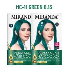 2X MIRANDA Premium 3D Permanent Hair Dye Shiny Moisture Color #MC-11 GREEN 0.13 Description Capacity: 2Pcs x @(2x30ml)+10ml / 2.37 fl oz Expiry Date: 1 Year from now How to use: 1. Bleaching Process Mix Bleaching Powder & Color Developer In A 1:1 Ratio Stir Well Apply 1 Cm Above The Hair Roots Evenly Leave It For A Maximum Of 45 Minutes Rinse Clean With Shampoo Then You Can Continue The Coloring Process Using Miranda Hair Color 2. Coloring Process With Miranda Hair Color Pour Colorant Cream & Co Bleaching Powder, Coloring Process, Hair Roots, Permanent Hair Dye, Hair Texture, Permanent Hair Color, Moisturizing Cream, Moisturize Hair, Roots Hair