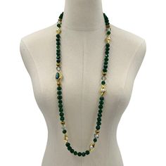 Green Jade, Crystal and Freshwater Pearl Necklace. ONE OF A KIND DESIGN SEE MATE: C16472, C16473, E16475 Sold Separately, Layers Well Together. METAL: Stainless Steel APPROX SIZE: 34" Adjustable Length CLOSURE: Lobster Claw Clasp Cheap Green Necklaces With Lobster Clasp, Green Jade Crystal, Jade Crystal, Freshwater Pearl Necklace, Freshwater Pearl Necklaces, Green Jade, Better Together, Jade Green, Lobster Claw