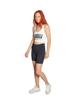 The University of Central Florida's crop top is sure to turn heads! This tank top has the most flattering fit. Pair with our UCF Game Day Skirt for the perfect game day look. One Size Fits Most. 88% Micropoly, 12% Spandex. Stretch Fit. Sublimated Design. Machine wash on cold. Officially Licensed by Lo + Jo Bands.