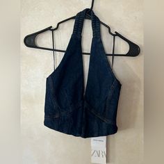 Zara Tank Top As Pictured New With Tags Size Small Retails $40 Selling $20 Trendy Zara Halter Top For Spring, Zara Casual Fitted Halter Top, Zara Fitted Casual Halter Top, Casual Fitted Zara Halter Top, Zara Casual Halter Top For Spring, Zara Tank Top, Zara Tops, Zara, Tank Top