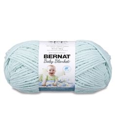 bernat baby blanket yarn in light blue