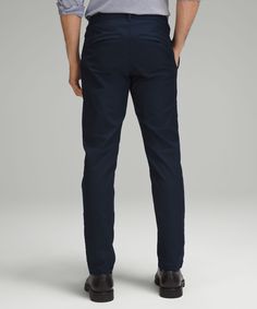 Welcome to the all-day comfort club. Previously known as the Commission Pant, we've removed the back-knee seam from these trousers for a more elevated look. Designed for Casual. You asked, we listened. Based on guest feedback, this slim fit still skims your leg from hip to hem, but now has a roomier feel in the glutes and thighs:Our ABC technology uses an ergonomic gusset to remove tension from the crotch of our pants. Discreet zippered pocket on side seam. Back welt pockets with hidden snaps. F Semi-formal Straight Leg Chinos With Welt Pockets, Stretch Tapered-leg Chinos With Pockets, Slim Fit Ankle-length Chinos With Pockets, Stretch Full-length Chinos With Pockets, The Abc, Mens Joggers, Slim Fit Trousers, Twill Fabric, Mens Trousers