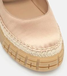 Prada merges ballet and warm-weather codes to create these pale pink espadrilles. Crafted in Italy from canvas, they have black laces that wrap around the ankles, and are set on gum rubber soles trimmed with natural raffia..Closure: lace-up.Lining: leather.Made in Italy.Sole: leather insole, rubber sole.Trim: jute.Upper: fabric.Fits slightly large to size - we recommend trying a half size smaller.European sizes.4cm-1.5' platform (size EU 38).4,5cm-2' wedge heel (size EU 38) Beige Lace-up Platform Espadrilles, Beige Flat Platform Espadrilles, Pink Espadrilles, Prada Shoes, Black Laces, Personal Shopping, Wrap Around, Shoe Collection, Wedge Heels