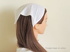 Keep hair out of your face and the sun off your head with our light weight and airy triangle-shaped or square-shaped headscarves, which are made from swiss dot 100%  cotton material Triangle shape with 3 finishing options available: 1. Finish with ties: Width(without ties): approx 50 cm Depth: approx 24cm The ties on 2 sides help them stay comfortably on your head while adding gorgeous colours to a summer day :) 2. Finish with elastic: Depth: approx 24cm 3. Self-tie finish option: Comes in bigge White Bohemian Headscarf Headband, White Bohemian Headband Headscarf, White Adjustable Hair Accessories For Beach, White Beach Headwrap Headband, White Headwrap Headband For Beach, Adjustable White Headscarf Band, Adjustable White Hair Accessories For Beach, White Headband Headwrap For The Beach, Adjustable White Hair Accessories For The Beach