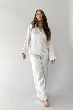 Serenity Silk Classic Pajama Pants | Cozy Earth Classy Loungewear, Silk Pajama Pants, Luxury Details, Mulberry Silk Fabric, White Pajamas, Classic Pajamas, Silk Pajama, Bamboo Pajamas, Best Pajamas