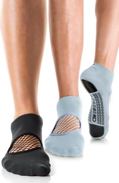 The patented grips on these fashion-forward net-inset socks give superior traction so you can go all out on your workouts and dance moves without slipping. Style Name:Arebesk Phish Net Assorted 2-Pack No-Slip Socks. Style Number: 6227291. Available in stores. Comfortable Slip-resistant Socks For Yoga, Casual Non-slip Socks For Pilates, Comfortable Slip-resistant Yoga Socks, Sporty Flexible Breathable Socks, Comfortable Lightweight Socks For Workout, Sporty Stretch Slip-resistant Socks, Breathable Lightweight Training Socks, Comfortable Athleisure Socks For Workout, Non-slip No-show Sports Socks