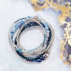 Elevate your corporate style with our Magical Blue Mix & Match Bracelet. This stackable sparkling blue theme set is perfect for the busy working woman, providing both elegance and comfort with its small gemstone beads. Bring the beauty of the stars to your everyday look. Stack Bracelet, Corporate Style, Blue Theme, Everyday Necklace, Working Woman, Bracelet Stack, Boho Necklace, Mix Match, Everyday Look