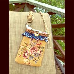 New Hand Crafted Needlepoint Boho Bag, Lined In Pretty Tropical Print Fabric. Front Of Bag Is Vintage Floral Needlepoint, Back Is Leopard Chenille Fabric, Leather And Cord Shoulder Strap, Crossbody. Purse Is Handcrafted In My Home Studio, Pet Free, Smoke Free, Made In The Usa. Butterfly Pin Is Detachable. Measures 12” X 8”. Shoulder Strap Is 18” In Length. Blue Ruffle Fabric Trim Is Around Bag. Printed Fabric Bags, Handmade Fabric Purses, Quilted Bag Patterns, Shabby Chic Bags, Recycled Denim Bags, Artsy Bag, Tropical Fabric Prints, Boho Items, How To Make Purses