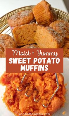 Moist sweet potato muffins with crumble topping. Gf Sweet Potato Bread, Leftover Sweet Potato Casserole Muffins, Sweet Potato Brunch Ideas, Muffins With Sweet Potato, Sweet Potato Mini Muffins, Sweet Potato Pumpkin Muffins, Easy Sweet Potato Muffins, Mashed Sweet Potato Leftovers, Recipes With Cooked Sweet Potato