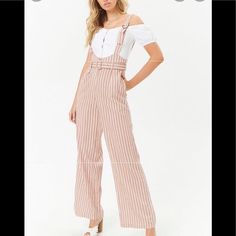 Zippered Closure Belted Adjustable Straps Pockets Suspender Jumpsuit, Smart Outfit, Jumpsuit Outfit, Jumpsuit Pattern, Blouse Pants, Forever 21 Pants, Korea Fashion, Looks Vintage, Upcycle Clothes