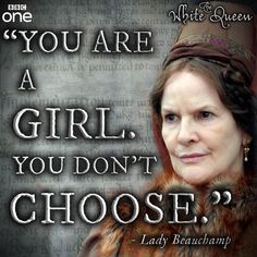 a woman wearing a fur coat with the quote you are a girl, you don't choose lady beauhamp