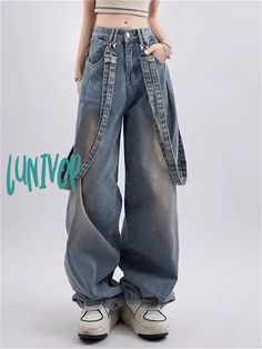 45362710806779|45362710839547|45362710872315|45362710905083 Casual Wide Leg Pants For Concert, Baggy Cotton Jeans For Concert, Casual Wide Leg Bottoms For Concert, Casual Pants For Concert In Spring, Vintage Baggy Cargo Jeans For Spring, Casual Jeans For Concert, Casual High Waist Jeans For Concerts, Casual Jeans For Spring Concert, Casual Denim Pants For Concert