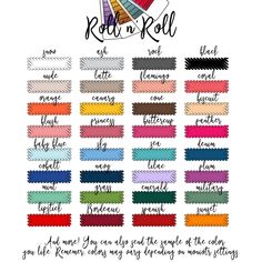 the color chart for red n roll