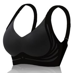 PRICES MAY VARY. ✔Made of durable compression fabric, back support bra prevents breast sagging, embraces your body well and deepens your cleavages while remaining super lightweight and breathable. ✔Wireless design and exclusive Natural shaping effect from womens wireless bra provide instant breast sculpting & contouring! 5D seamed cups & wide side wings directly compress the breast without leaving traces. ✔Back smoothing bra for women with a low back and extra-wide sides, It will give shape and Comfortable Bras With Support, Comfy Bras, Minimizer Bras, Side Fat, Armpit Fat, Most Comfortable Bra, Bra For Women, Best Bras, Comfy Bra