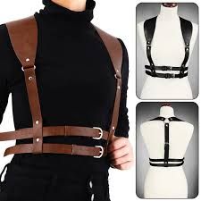 Men Leather Vest Straps Braces PU Belts Vintage Chest Harness Suspender Buckle | eBay Suspenders And Belt, Leather Suspenders Men, Rave Halloween, Belts Vintage, Combat Clothes, Gothic Men, Hunter Outfit, Punk Women, Chest Harness