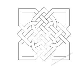 the celtic knot pattern is shown in black and white