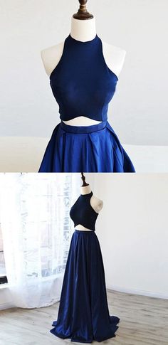 Prom Dresses Long Cheap, Pleated Prom Dress, Two Piece Prom Dresses, Two Piece Prom Dress, Prom Dresses Cheap, Two Piece Prom, Navy Blue Prom Dresses, Cheap Prom Dresses Long, Prom Dresses Elegant