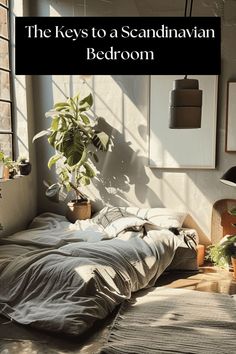 Uncluttered Scandinavian bedroom with a focus on practicality, creating a peaceful and beautiful space4