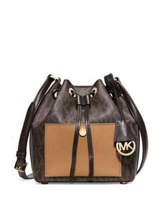 Michael Michael Kors Greenwich Small Bucket Bag Rainbow Nikes, Small Bucket Bag, Small Buckets, Bucket Handbags, Woman Bags Handbags, Leather Bucket Bag, Online Bags, New Handbags, Michael Kors Bag