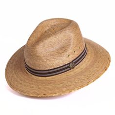 Clark Palm Leaf Tula Hat angle view Fiber One, Hat Sizes, Sizing Chart, Upf 50, Sun Protection, Filter, Size 7, Hats, Leather