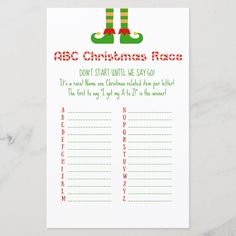 a printable christmas race game for kids to play in the snow with santa's feet