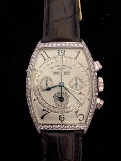 FRANCK MULLER Jumbo 160-Diamond Chronograph Ltd. Ed. Watch - $150k APR w/ COA!!! Franck Muller Watches, Number 15, Franck Muller, Fine Artwork, Watches Unique, Gold Case, Bezel Diamond, Watch Collection, Luxury Watch