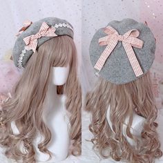 Option: White hat + pink bow White hat + royal blue bow Khaki Claret Brown Camel Grey Pink Royal blue Diameter Length(cm)(inch) 56-58/22.04-22.83