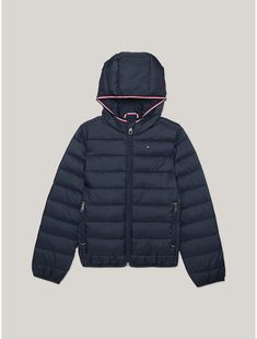 Tommy Hilfiger boys' jacket.  Material: 100% Reprocessed Polyester. Packable Jacket, Boys Jacket, Kids Boys, Tommy Hilfiger, Water Resistant, Jackets & Coats, Navy