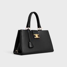 MEDIUM APPOLINE BAG IN SUPPLE CALFSKIN - BLACK | CELINE Celine Triomphe Bag, Celine Bags, Bottega Veneta Shoulder Bag, Fragrance Collection, Celine Bag, New Fragrances, Black Bag, Dog Accessories, Canvas Leather