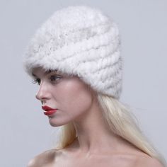 Material:Genuine Mink Fur – Ranch Raised.Fur is soft, silky, and warm. Size:Suitable for 58-60cm Head circumference Feature:Lightweight Knitted design;Fur on both sides. Type:Beanie hat style;soft and supple,keep you nice and toasty. Winter Beanie Hat With Faux Fur Lining, Fluffy Faux Fur Hat For Cold Weather, Fluffy Faux Fur Hat For Fall, White Faux Fur Winter Hat, Faux Fur Beanie Hats For Fall, Faux Fur Beanie For Fall, Faux Fur Beanie For Cold Weather, Cold Weather Faux Fur Beanie, Fall Faux Fur Beanie Hat