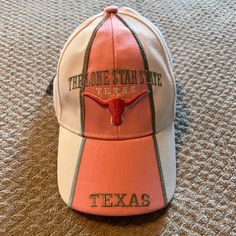 Nwt Pink And White, The Lone Star State, Longhorn, Texas Hat! Texas Hat, Texas Longhorn, Running Hats, Black Baseball Cap, Lone Star State, Pillbox Hat, Cotton Hat, Faux Leather Belts, Cowgirl Hats