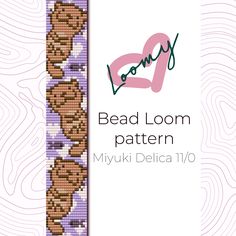 the bead loom pattern is designed to look like teddy bears