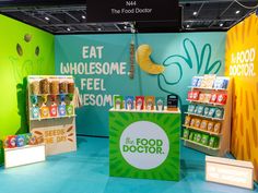 the food doctor booth is set up for customers to purchase their products at the store