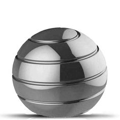 a shiny metal ball on a white background