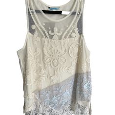 Leifnotes Womens Lace Overlay Long Tank Top Sleeveless Size S Cream Description: Condition: New With Tags Brand: Leifnotes Size: S Color: Cream Scoop Neck Lace Overlay Sleeveless Back Zipper Imported White Camisole Tank Top For Layering, White Cami Tank Top For Layering, White Camisole For Spring Layering, White Lace Tank Top For Spring, Sleeveless Lace Top With Lace Trim For Layering, Sleeveless Lace Tank Top For Spring, Sleeveless Lace Vest Top For Summer, Sleeveless Lace Top Camisole For Layering, Sleeveless Summer Vest With Lace Trim